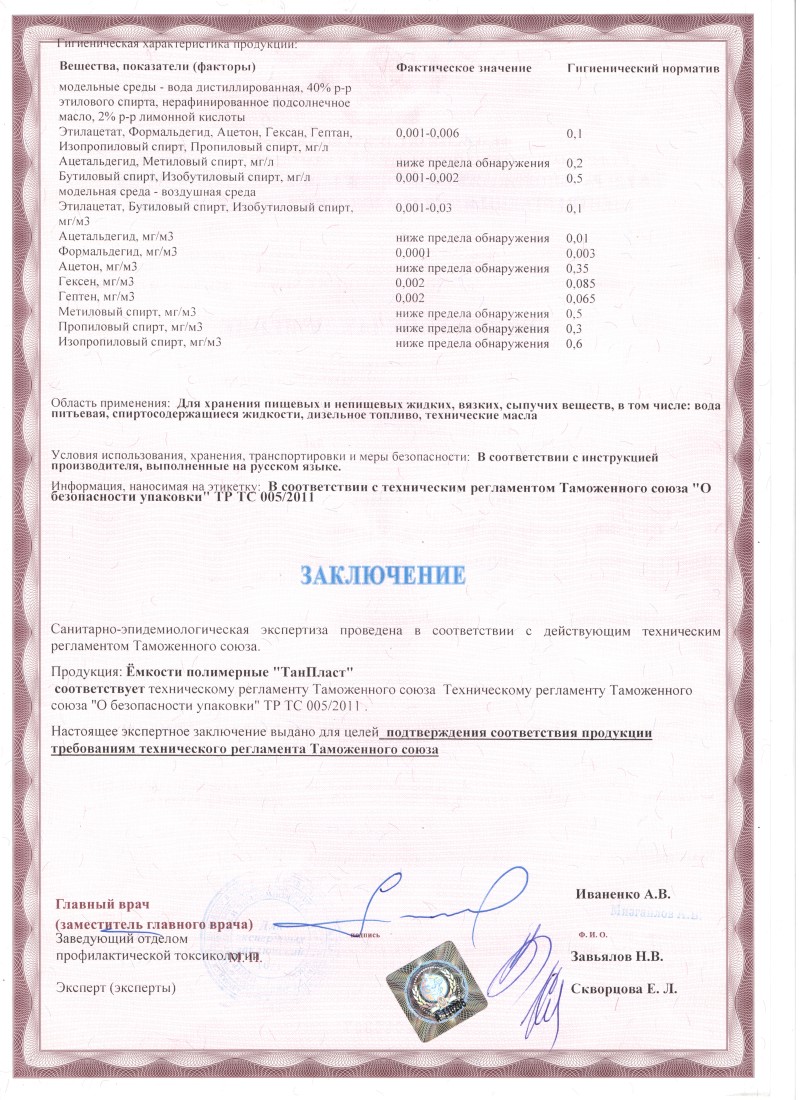 Пластиковая вертикальная ёмкость с коническим дном на опоре ТанПласт ТЦКВ-2000