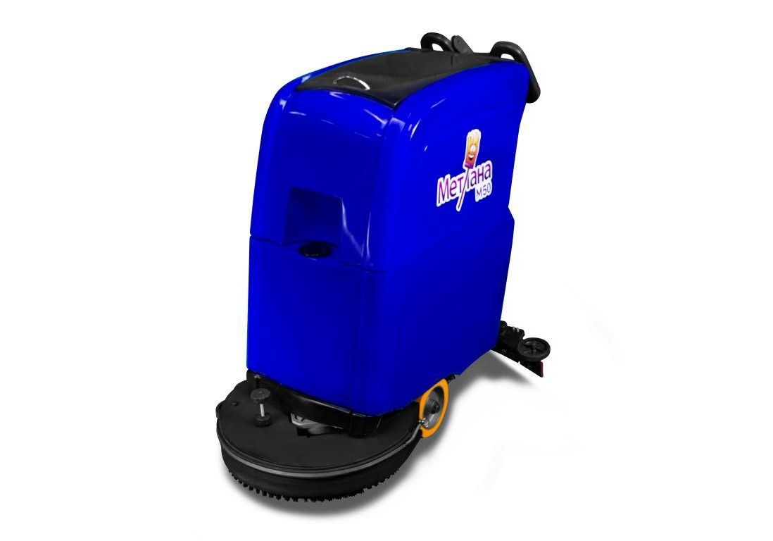 Сетевая поломоечная машина толкаемого типа Метлана М50E (кабельная), синяя