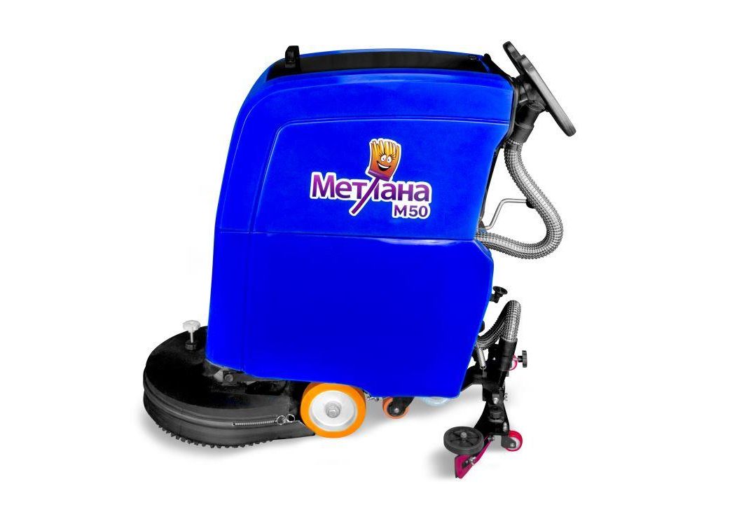 Сетевая поломоечная машина толкаемого типа Метлана М50E (кабельная), синяя
