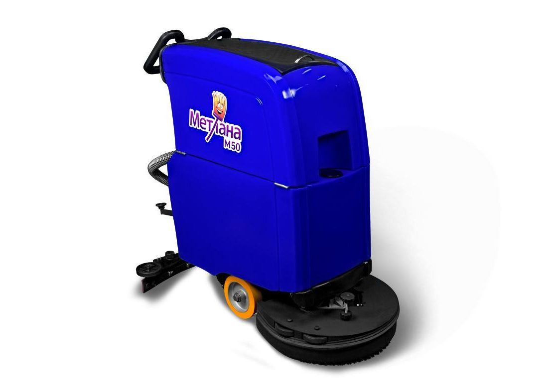 Сетевая поломоечная машина толкаемого типа Метлана М50E (кабельная), синяя