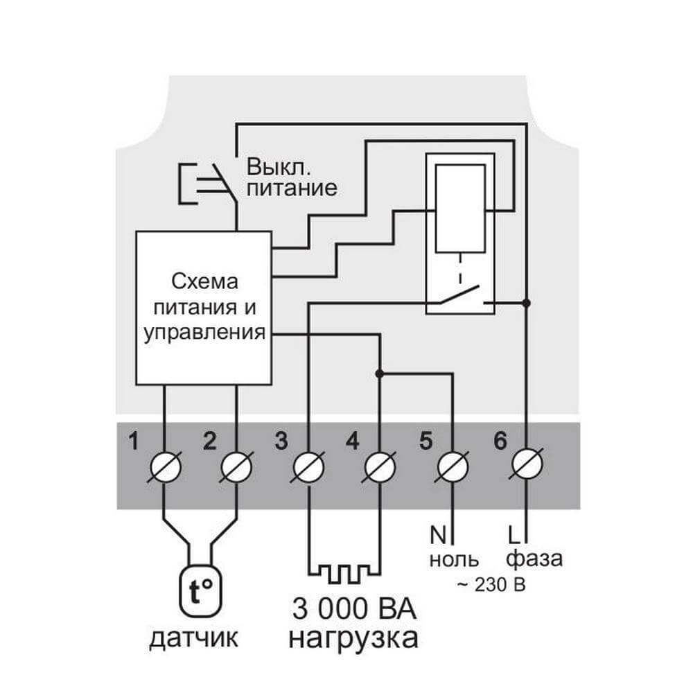 Электронный терморегулятор (термостат) Terneo Mex для тёплых полов